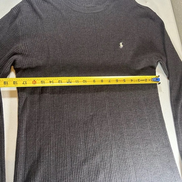 RALPH LAUREN GOLF Striped Collar Polo gray vintage Sz S - Picture 7 of 8